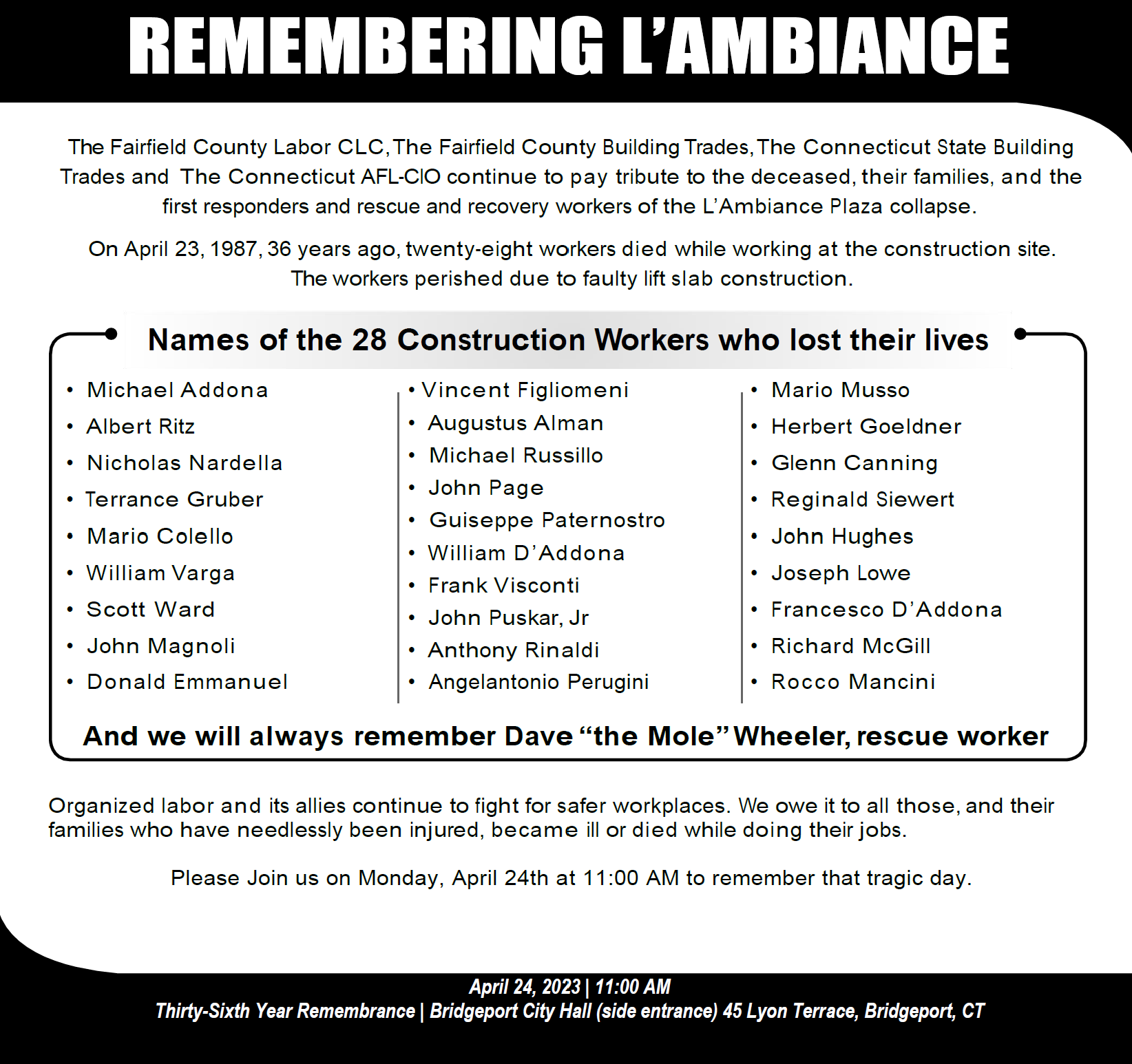 REMEMBERING L’AMBIANCE | IBEW Local 488